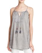 Romeo & Juliet Couture Front Embroidered Cami Tunic - Compare At $108