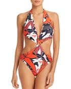 Vince Camuto Ring-detail Monokini One Piece Swimsuit