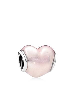 Pandora Charm - Sterling Silver & Enamel Glittering Heart, Moments Collection