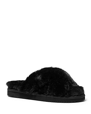 Michael Michael Kors Women's Lala Faux Fur Crisscross Slippers