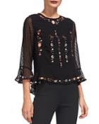Whistles Floral-embroidered Top