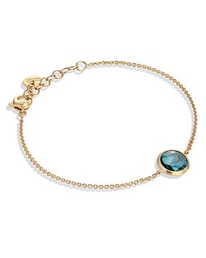 Marco Bicego 18k Yellow Gold Jaipur Color London Blue Topaz Chain Bracelet