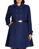 City Chic Double Agent Belted Trench Coat