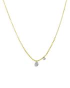 Meira T 14k Yellow Gold Diamond Pave Oval Pendant Necklace, 18