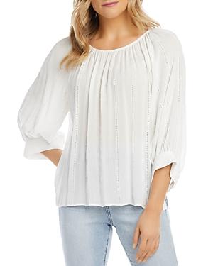 Karen Kane Eyelet Gauze Blouson Sleeve Top