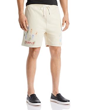 Purple Brand French Terry Paint Stencil Shorts