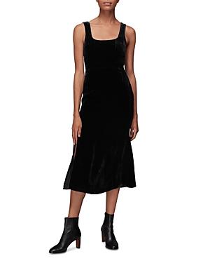 Whistles Mila Velvet Midi Dress