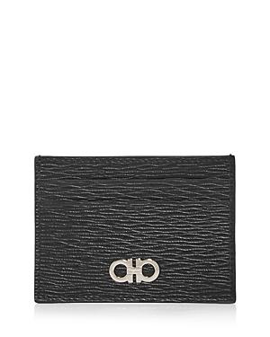 Salvatore Ferragamo Revival Leather Money Clip Card Case