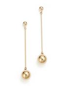 14k Yellow Gold Ball Stud Drop Earrings - 100% Exclusive