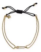 Rebecca Minkoff Safety Pin Chain Adjustable Pull-tie Bracelet
