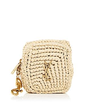 Saint Laurent Jamie Woven Cube Charm