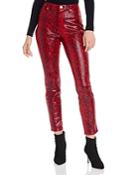 Blanknyc Snake Print Faux-leather Skinny Jeans In Firehouse