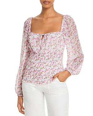 Aqua Ditsy Floral Long Sleeve Top - 100% Exclusive