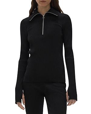 Helmut Lang Ribbed Funnel Neck Top