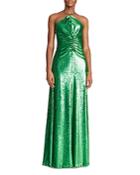 Halston Maya Sequined Low Back Gown