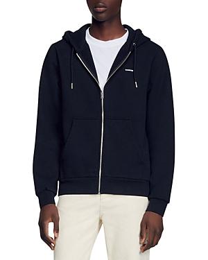 Sandro Zip Front Fleece Hoodie