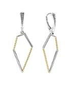 Lagos 18k Gold And Sterling Silver Signature Caviar Pentagon Earrings