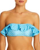 Shani Shemer Agadir Printed Ruffled Bandeau Bikini Top