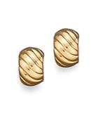 Roberto Coin 18k Yellow Gold Ribbed Earrings
