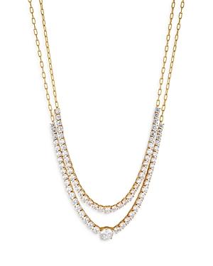 Nadri Frost Cubic Zirconia Convertible Layered Necklace, 16-20