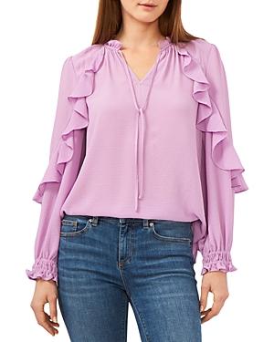 Vince Camuto Ruffled Split Neck Top