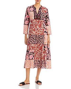 Johnny Was Flora Printed Tie Back Dress