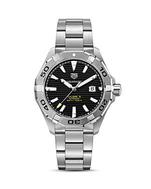 Tag Heuer Aquaracer Calibre 5 Automatic Men's Black Steel Watch, 43mm