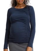 Stowaway Collection Ruched Side Seam Maternity Top