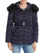 T Tahari Leon Belted Quilted Jacket
