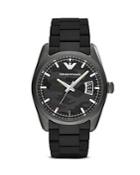 Emporio Armani 3-hand Rubber Wrapped Watch, 42.5mm