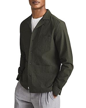 Reiss Nomad Seersucker Regular Fit Cuban Jacket