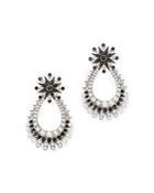 Colette Jewelry 18k White Gold Galaxia Black & White Diamond Drop Earrings