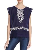 Joie Mandel Embroidered Top