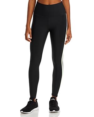 Aqua Side Stripe High Rise Leggings - 100% Exclusive