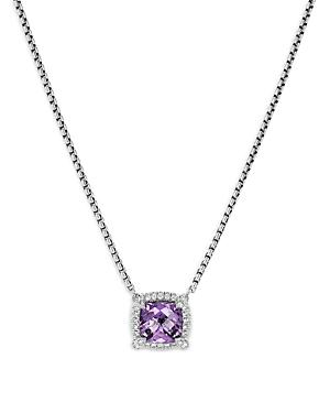 David Yurman Sterling Silver Chatelaine Amethyst & Diamond Pendant Necklace, 18 - 100% Exclusive