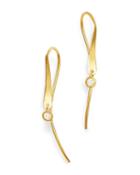 Bloomingdale's Diamond Ribbon Threader Earrings In 14k Yellow Gold, 0.03 Ct. T.w. - 100% Exclusive