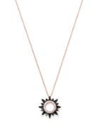 Bloomingdale's Black & White Diamond Starburst Necklace In 14k Rose Gold, 0.25 Ct. T.w. - 100% Exclusive