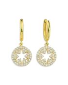 Own Your Story 14k Yellow Gold Cosmos Diamond Cutout Star Drop Earrings