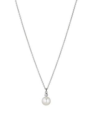 Nadri Cubic Zirconia & Mother Of Pearl Pendant Necklace In Silver-tone, 16-18