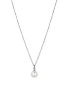 Nadri Cubic Zirconia & Mother Of Pearl Pendant Necklace In Silver-tone, 16-18