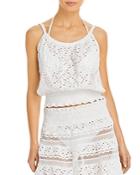 Ramy Brook Santos Eyelet Top Swim Cover Up