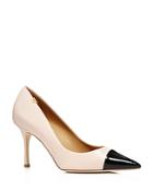 Tory Burch Women's Penelope Cap Toe Color-block Leather Pumps