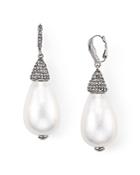 Oscar De La Renta Cultured Pearl Drop Earrings