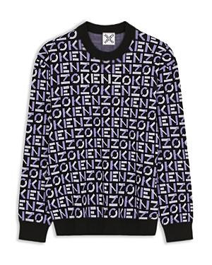 Kenzo Monogram Logo Jacquard Classic Fit Crewneck Sweater