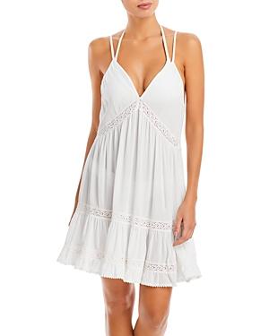 Aqua Lace Trim Cami Mini Dress Swim Cover-up - 100% Exclusive
