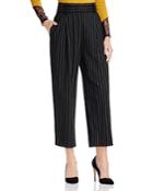 Alice + Olivia Rosalinda Pinstriped Ankle Trousers
