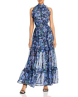 Sabina Musayev Diamanda Floral Print Ruffled Maxi Dress