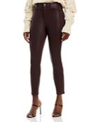 7 For All Mankind High Rise Ankle Skinny Jeans In Coated Chocolate