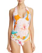 Echo Floral Low Back One Piece Swimsuit
