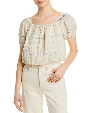 Tory Burch Striped Cropped Top